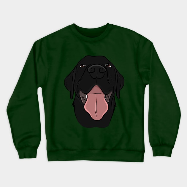 Happy Black Lab Crewneck Sweatshirt by rmcbuckeye